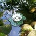Water Lily Candle Holder, Floating Glass Art Sculpture, for Water Gardens, Outdoor Rooms, Home Decor