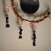 SALE, Dark Side of My Copper Moon, Garden Sculpture, Mobile, Wall Hanging, Black