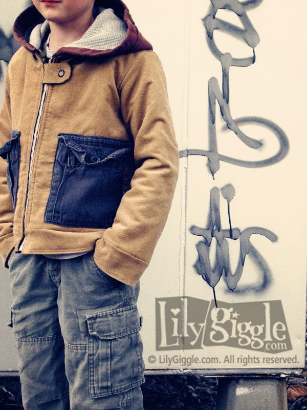 PDF The "Krew Coat" JACKET Sewing E-Pattern and Detailed Tutorial Boys sizes 4-10
