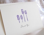 Fresh Lavender screenprint Thank You Card on eco friendly papers