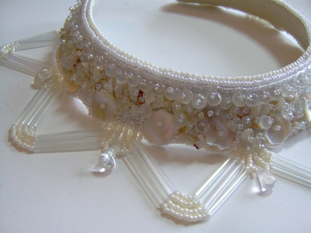 Who Is Getting Married Bead Embroidered Choker Collar