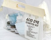 ACID DYE STARTER Kit with 6 Jacquard colors plus wool fiber and all the essentials