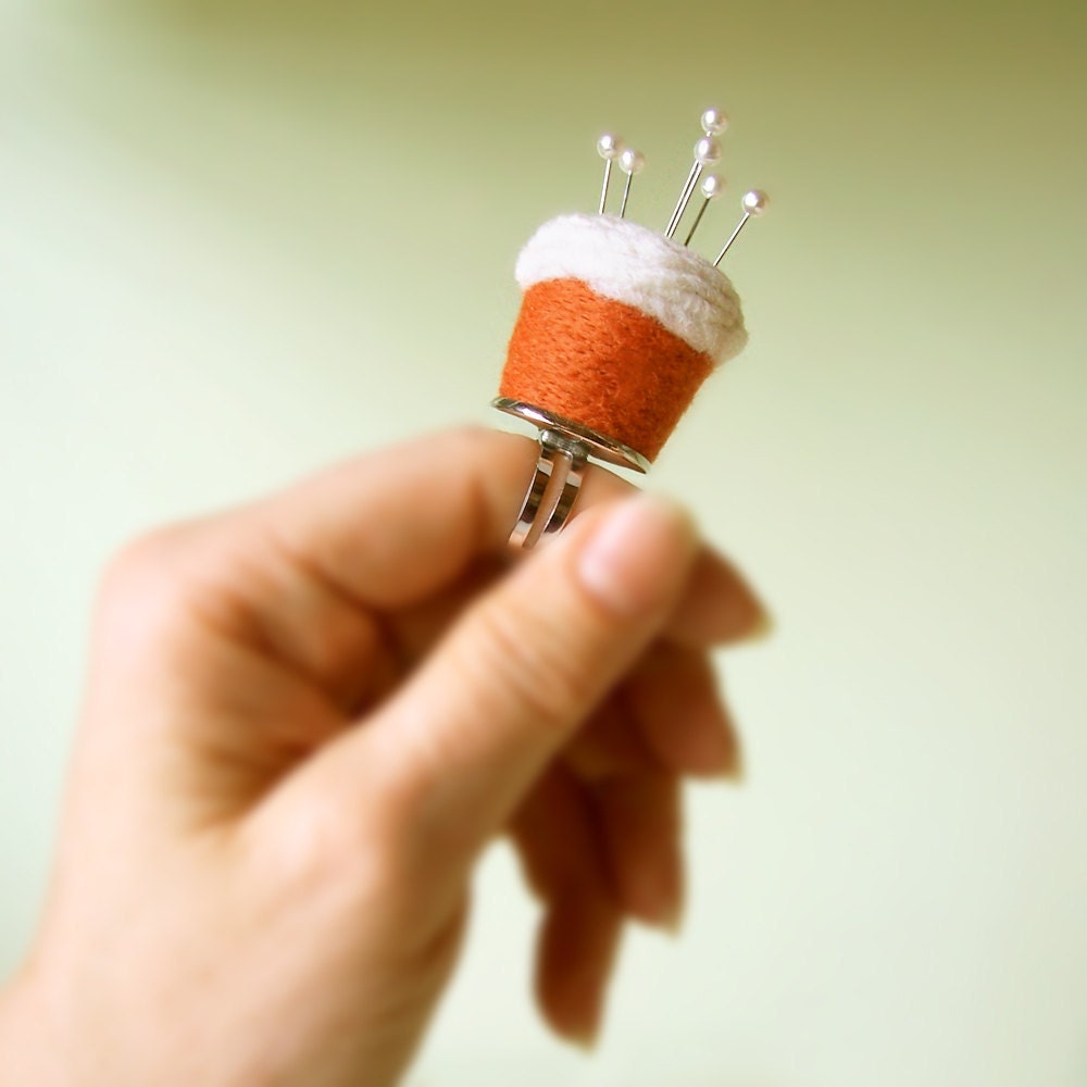 Pincushion Ring - Pumpkin Vanilla