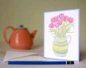 Cards -  Tulips, Set of 4