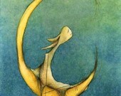 Unwilling to Shine- fine art giclee print reproduction of an original watercolor and ink illustration