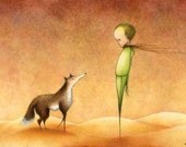 One Sees Clearly Only With the Heart 8.5 x 11 fine art giclee print reproduction of an original watercolor and ink illustration