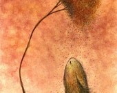 What Remains of these Fallen Days 5x7 fine art giclee print reproduction of an original watercolor and ink illustration