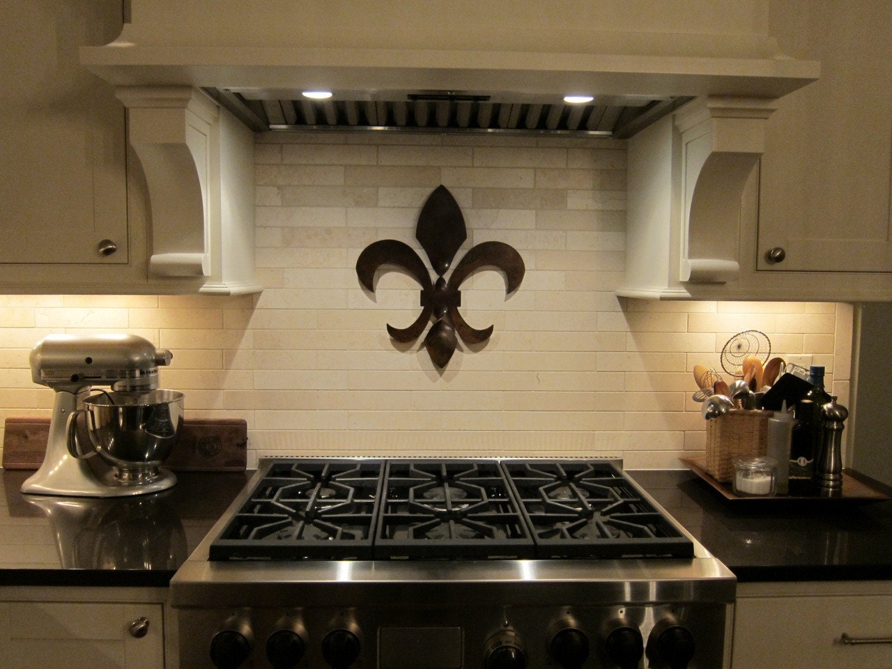 Steel Twisted Steel Fleur de Lis wall hanging sculpture - New Orleans -Slidell