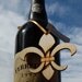 Twisted Fleur de Lis Christmas Ornament, wooden - New Orleans Saints- Who Dat
