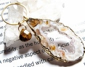 Caledonia, Bejeweled Geode Slice Pendant