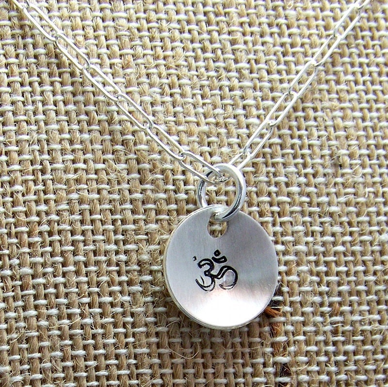 Tiny Om Necklace - Sterling Silver