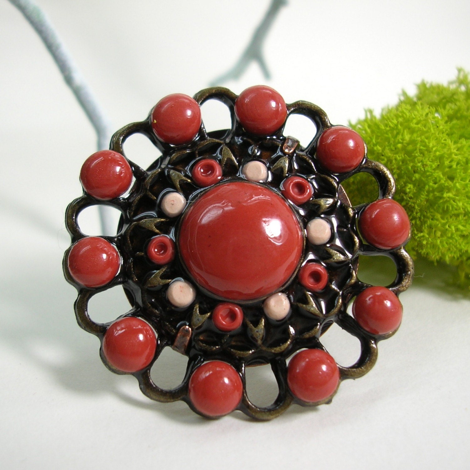 Yantra Ring in Tangerine