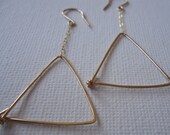 Triangle Dangle Earrings in 14 Karat Gold Filled