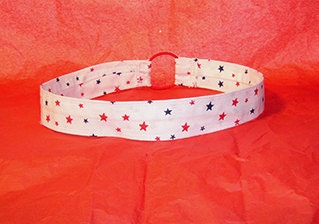 Patrotic Stars Headband, Holiday Hair Band, Red/White/Blue Theme