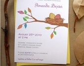 Bird Nest Baby Shower Invites-Set of 30