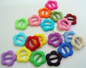 50 pcs Opaque tiny flower buckle for Barbie, Blythe and dolls assorted colors