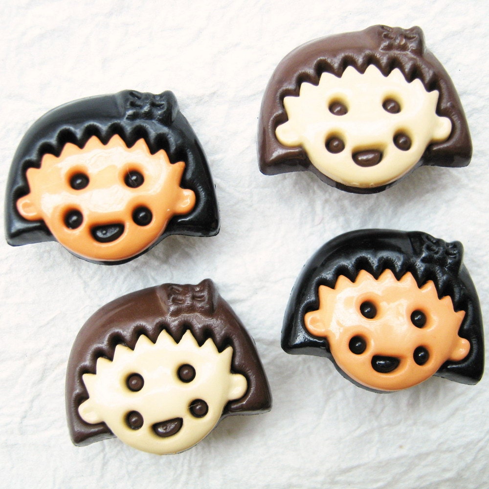 Little Girl shank buttons - 24 pcs