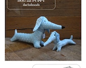 dachshund dog and puppy - softie e-pattern
