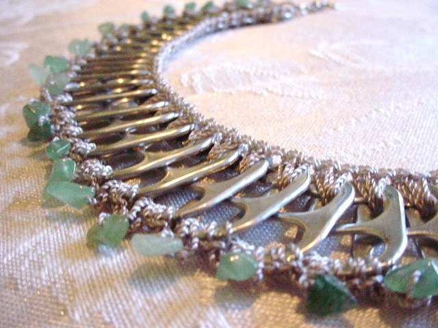 Pull Tab Necklace - Healing Stones Series -  Green Aventurine