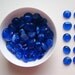 20 Glass Gems Marbled Blue Reserved for Aniko