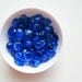 20 Glass Gems Marbled Blue Reserved for Aniko