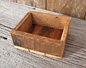 reclaimed wood tray box, extra small