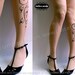 sexy FLORA TATTOO knee-high socks Ultra Pale