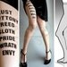 SMALL/MEDIUM sexy 7 Deadly Sins tattoo tights / stockings/ full length / pantyhose / nylons Light Mocha