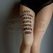 Large/ Extra Large sexy 7 Deadly Sins tattoo tights / stockings full length pantyhose Cafe Latte