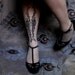 sexy TATTOO body color tight knee-high socks