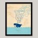 Otsutree Curly Blow Hole Waves With Whale (Unframed)