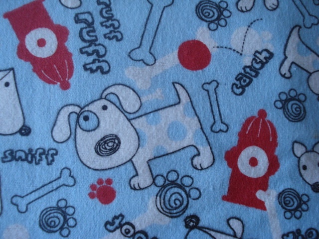Receiving Swaddling Blanket Nursing Cover Puppy Dog Boys Flannel XL Extra Large