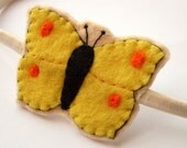 Yellow butterfly headband