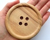 2 x Giant 8cm / 3inch Wooden Buttons