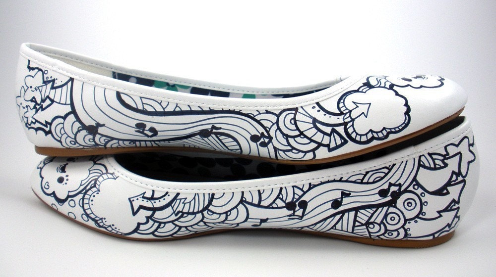 Music Black n White Shoes Women's 7US 4.5UK 37.5EUR 5.5AUS