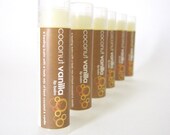 Coconut Vanilla Lip Balm - with Shea Butter and Organic Coconut Oil