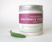 Moisturizing Blackberry Sage Body Cream - with Aloe Vera Juice and Shea Butter 8oz