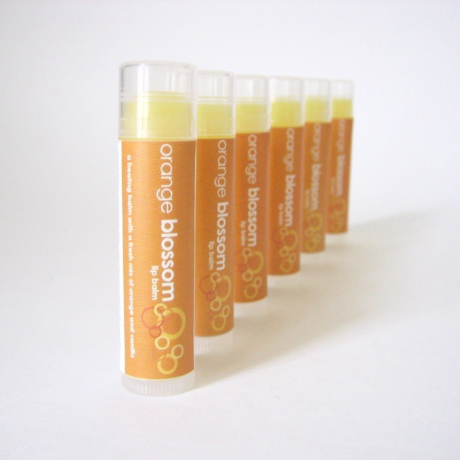 Orange Blossom Lip Balm - with Shea Butter and Organic Coconut Oil