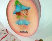 Handmade Treasure Gift Box HomeSpun Flower Garden Girl box by Valerie Walsh