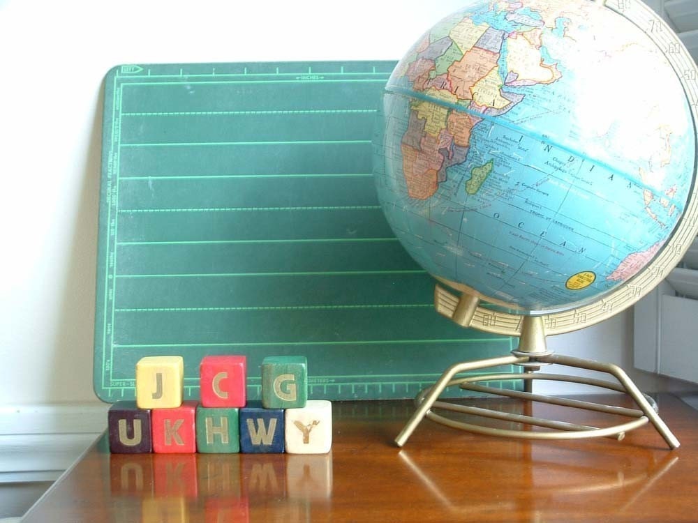 Vintage green chalkboard