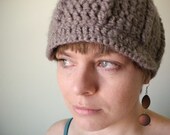 Crochet Hat - Custom Ribbed Newsboy Hat with Brim - You Choose Size and Color -Crochet Hat for Baby / Toddler / Boy / Girl / Man / Woman
