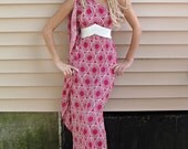 Venni Caprice One Shoulder - Meredith - Wing Dress with White Sequin Belt