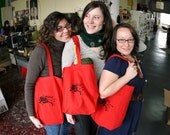 Face-Off Tote Bag EtsyLabs by SheRidesTheLion