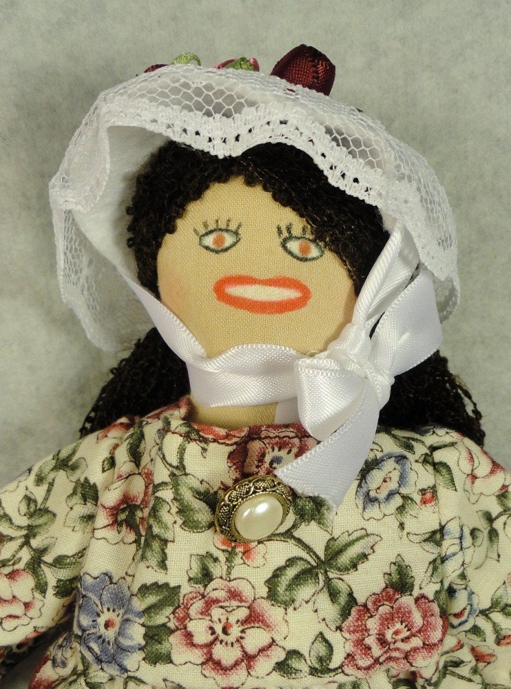 Lady Doll With a Bonnet - by Joelle's Dolls