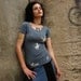OWL WOLF GIRL "Escape" earth ocean organic cotton short sleeve scoop neck shirt for women with vintage feel -  8 colors