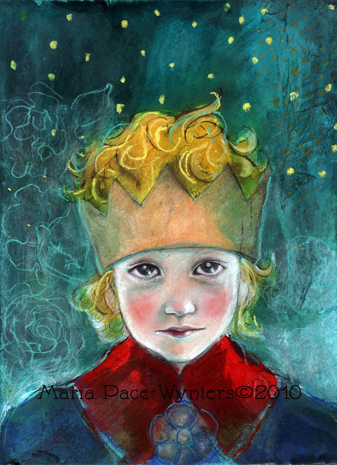 Postcard -Little Prince by Maria Pace-Wynters