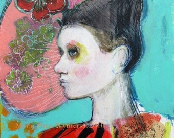 The Dior- Original mixed media painting by Maria Pace-Wynters