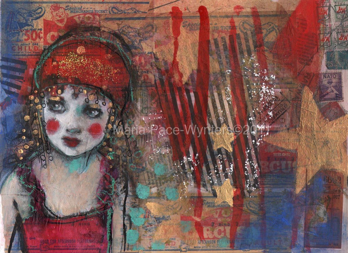 ACEO Circus Girl-  Open edition reproduction by Maria Pace-Wynters
