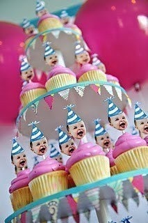 Custom Party Hat Cupcake Picks Il_570xn