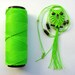 Neon Green Macrame Owl Necklace